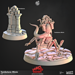 3D Printed Cast n Play Tombstone Mimic Mimics Mayhem Set 28mm 32mm D&D (Online Only)