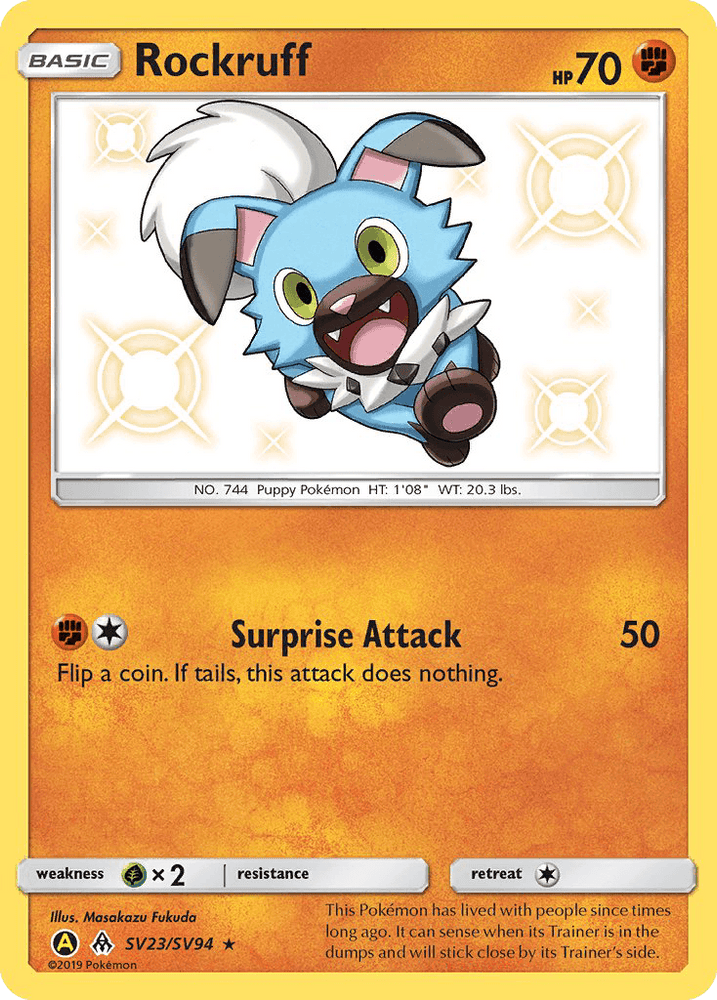 Rockruff (SV23/SV94) [Sun & Moon: Hidden Fates - Shiny Vault] (Online Only)