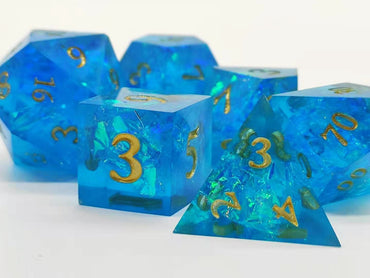Permafrost Forged in Frost Dice Set (Resin Dice) Sharp Edge Dice (Online Only)