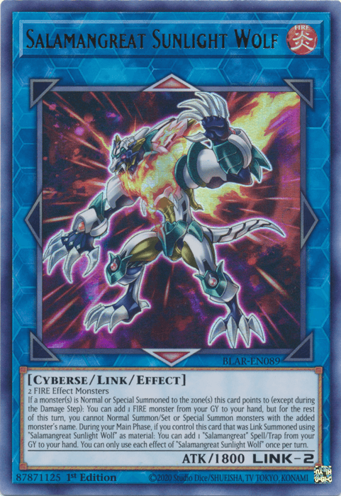 Salamangreat Sunlight Wolf [BLAR-EN089] Ultra Rare (ONLINE ORDER ONLY)