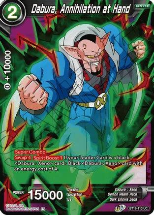 Dabura, Annihilation at Hand (BT16-113) [Realm of the Gods] (ONLINE ORDER ONLY)