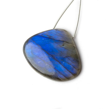 78x32x7mm Neon Blue Labradorite fancy shape focal bead 1 piece (ONLINE ORDER ONLY)