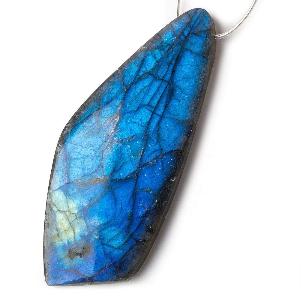 78x32x7mm Neon Blue Labradorite fancy shape focal bead 1 piece (ONLINE ORDER ONLY)