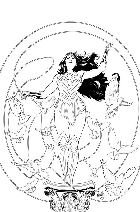 Wonder Woman #800 J 1:50 Yanick Paquette Black & White Card Stock Variant (06/20/2023) Dc (ONLINE ORDER ONLY)