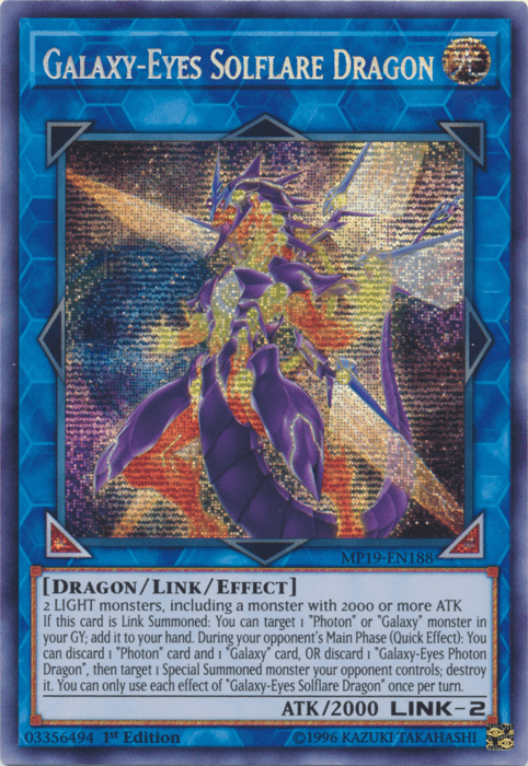 Galaxy-Eyes Solflare Dragon [MP19-EN188] Prismatic Secret Rare (ONLINE ORDER ONLY)
