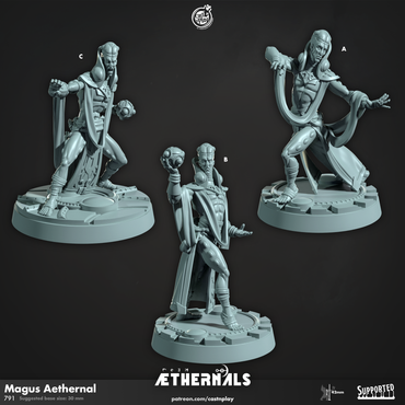 3D Printed Cast n Play Magus Aethernal Aethernals Collection 28mm 32mm D&D (Online Only)