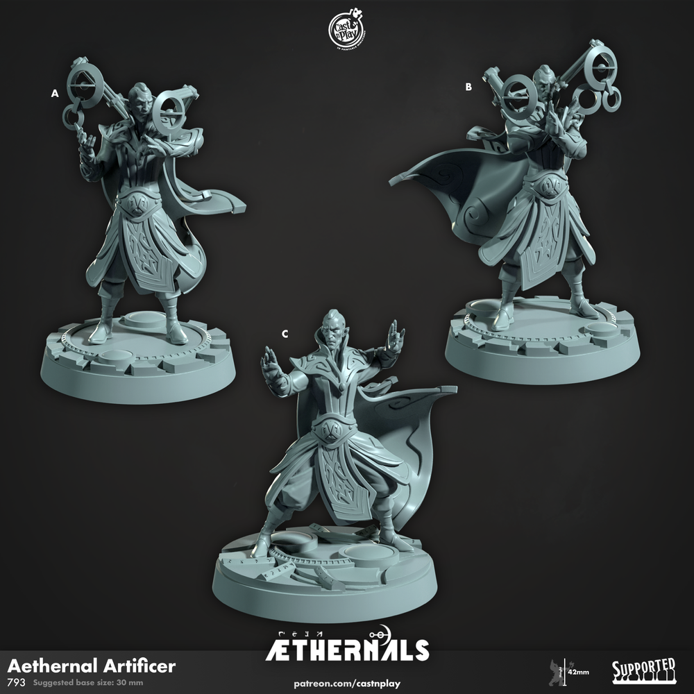 3D Printed Cast n Play Aethernal Artificer Aethernals Collection 28mm 32mm D&D (Online Only)