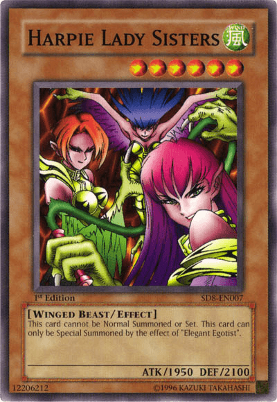Harpie Lady Sisters [SD8-EN007] Common (ONLINE ORDER ONLY)