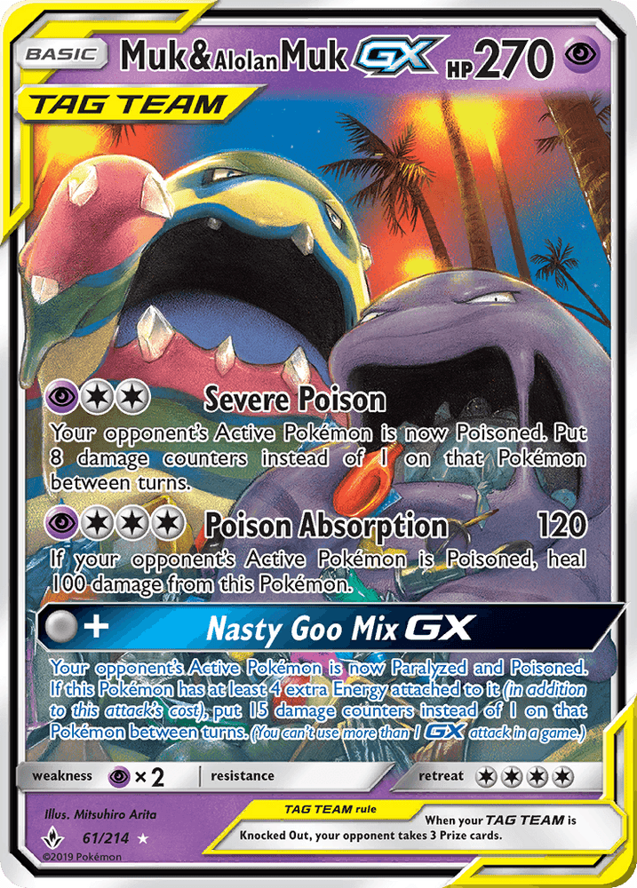 Muk & Alolan Muk GX (61/214) [Sun & Moon: Unbroken Bonds] (Online Only)