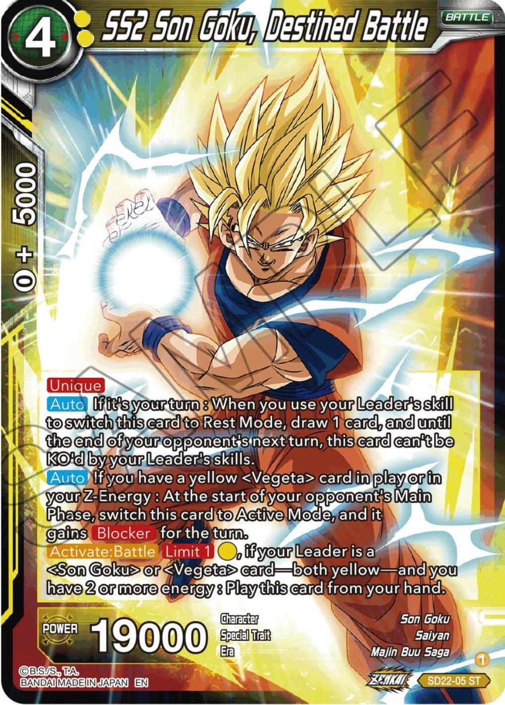 SS2 Son Goku, Destined Battle (Starter Deck Exclusive) (SD22-05) [Power Absorbed] (ONLINE ORDER ONLY)