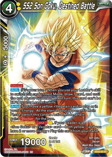 SS2 Son Goku, Destined Battle (Starter Deck Exclusive) (SD22-05) [Power Absorbed] (ONLINE ORDER ONLY)