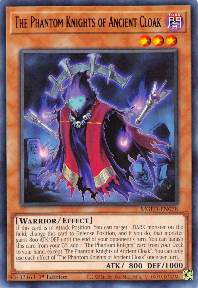 The Phantom Knights of Ancient Cloak [MGED-EN078] Rare (ONLINE ORDER ONLY)