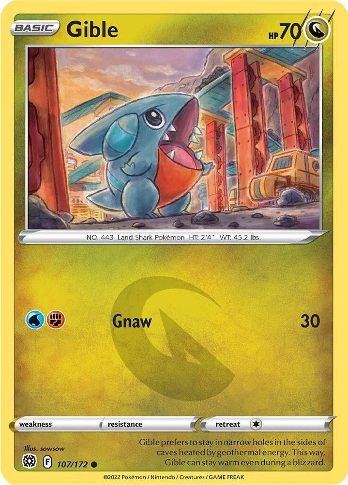 Gible (107/172) [Sword & Shield: Brilliant Stars] (Online Only)
