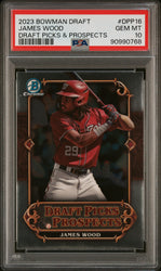 Graded 2023 Topps Bowman Draft James Wood #DPP16 Draft Picks & Prospects Rookie RC Baseball Card PSA 10 Gem Mint (ONLINE ORDER ONLY)