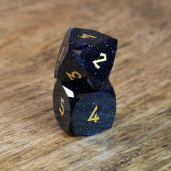 Blue Sandstone Multifaceted Stone Dice Set (ONLINE ORDER ONLY)