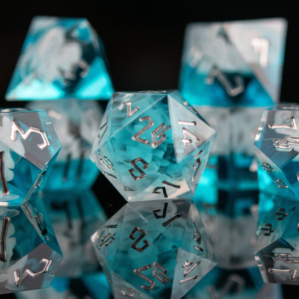 Fog Cloud Sharp-Edged Resin Dice Set (ONLINE ORDER ONLY)