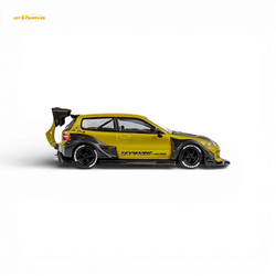 (Pre-Order) DCM Kevmannz Civic EG Ver.1 - Gold Carbon Fiber Long Tail 1:64 (ONLINE ORDER ONLY)