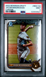Graded 2022 Topps Bowman Draft Jacob Misiorowski #BDC132 Chrome Rookie RC Baseball Card PSA 9 Mint (ONLINE ORDER ONLY)