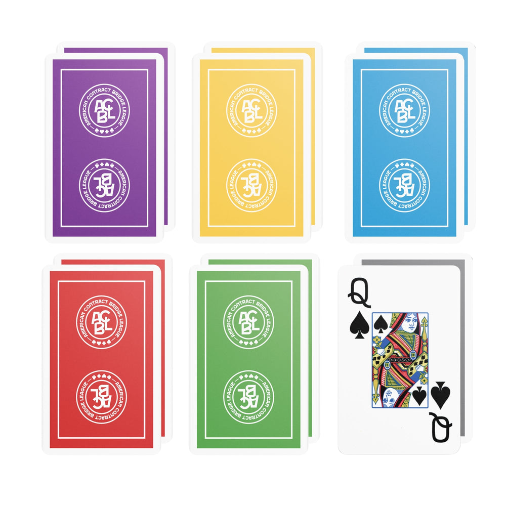 Jumbo Index 12 Cellophane-Wrapped Decks - New ACBL Logo - Traditional Coated ACBL Bridge Playing Cards (ONLINE ORDER ONLY)