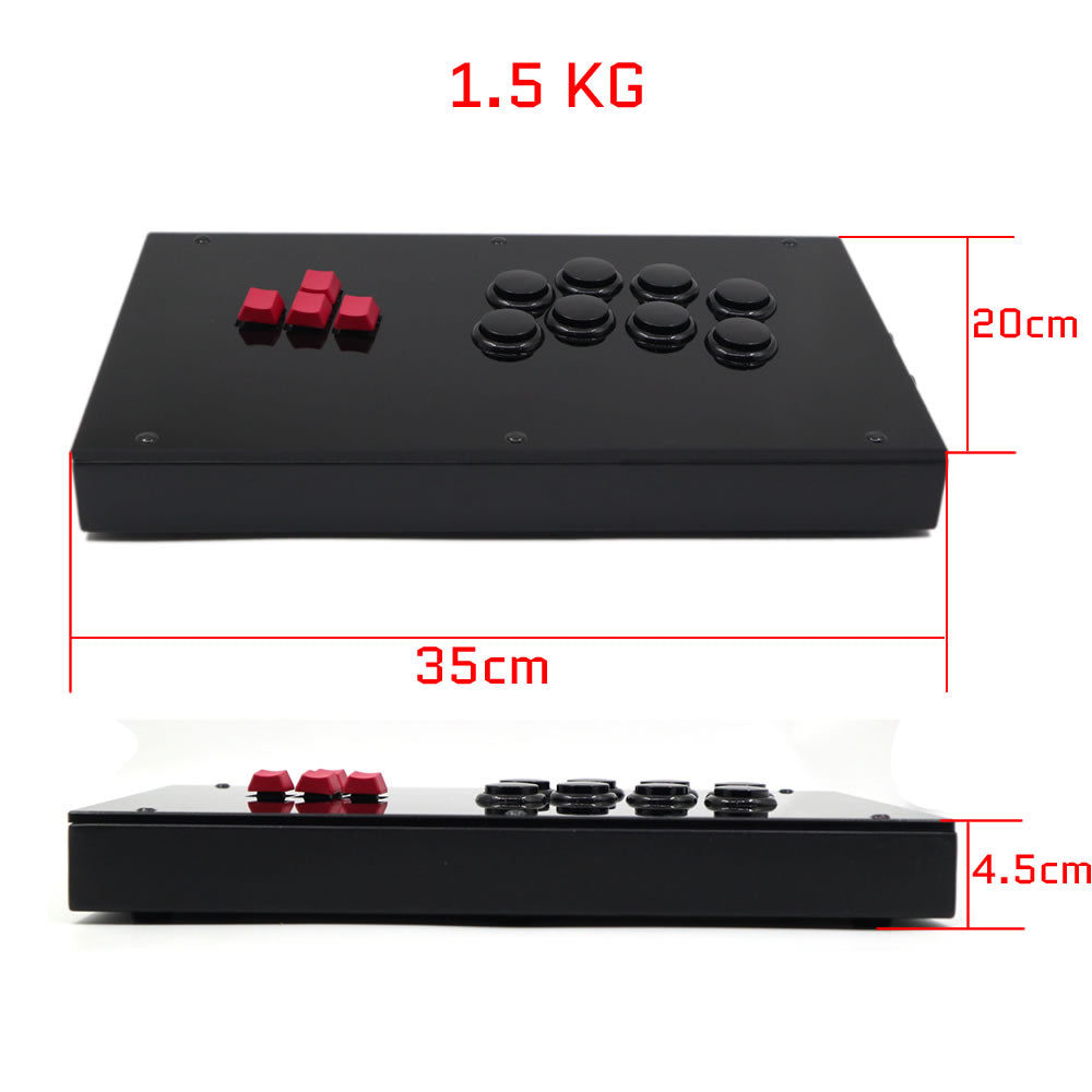 RAC-J802K Keyboard Button Leverless Arcade Game Controller for PC/PS/XBOX/SWITCH (Online Only)