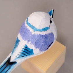 Hand-Carved Wooden Bird Figurine – White (ONLINE ORDER ONLY)