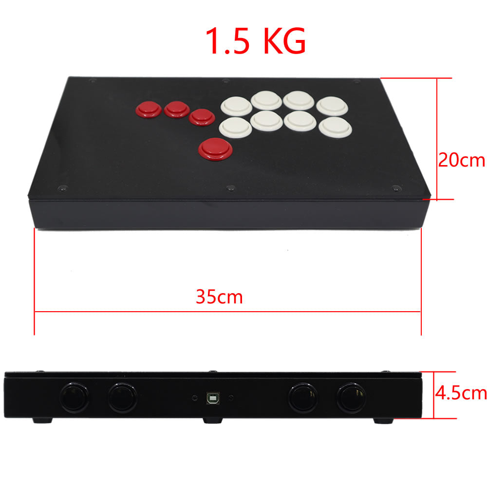 RAC-J801B All Button Leverless Arcade Game Controller for PC/PS/XBOX/SWITCH (Online Only)