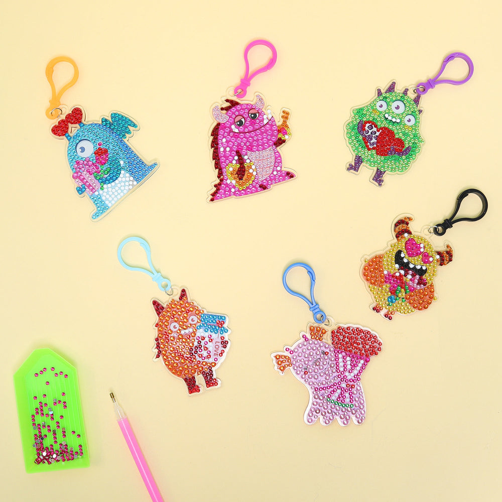 Adorable Keychains Diamond Art Kit – Monsters (Set of 15) (ONLINE ORDER ONLY)