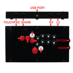 RAC-J803B All Button Leverless Arcade Game Controller for PC/PS/XBOX/SWITCH (Online Only)