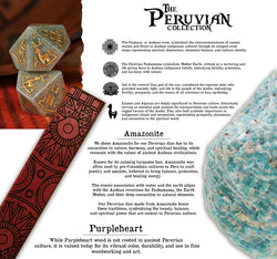 Peruvian Amazonite Stone Dice Set - Dice Around the World Collection (ONLINE ORDER ONLY)