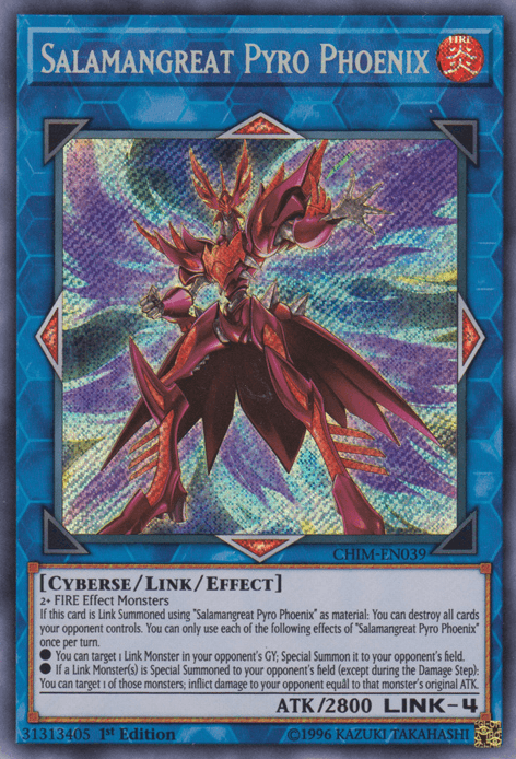 Salamangreat Pyro Phoenix [CHIM-EN039] Secret Rare (ONLINE ORDER ONLY)