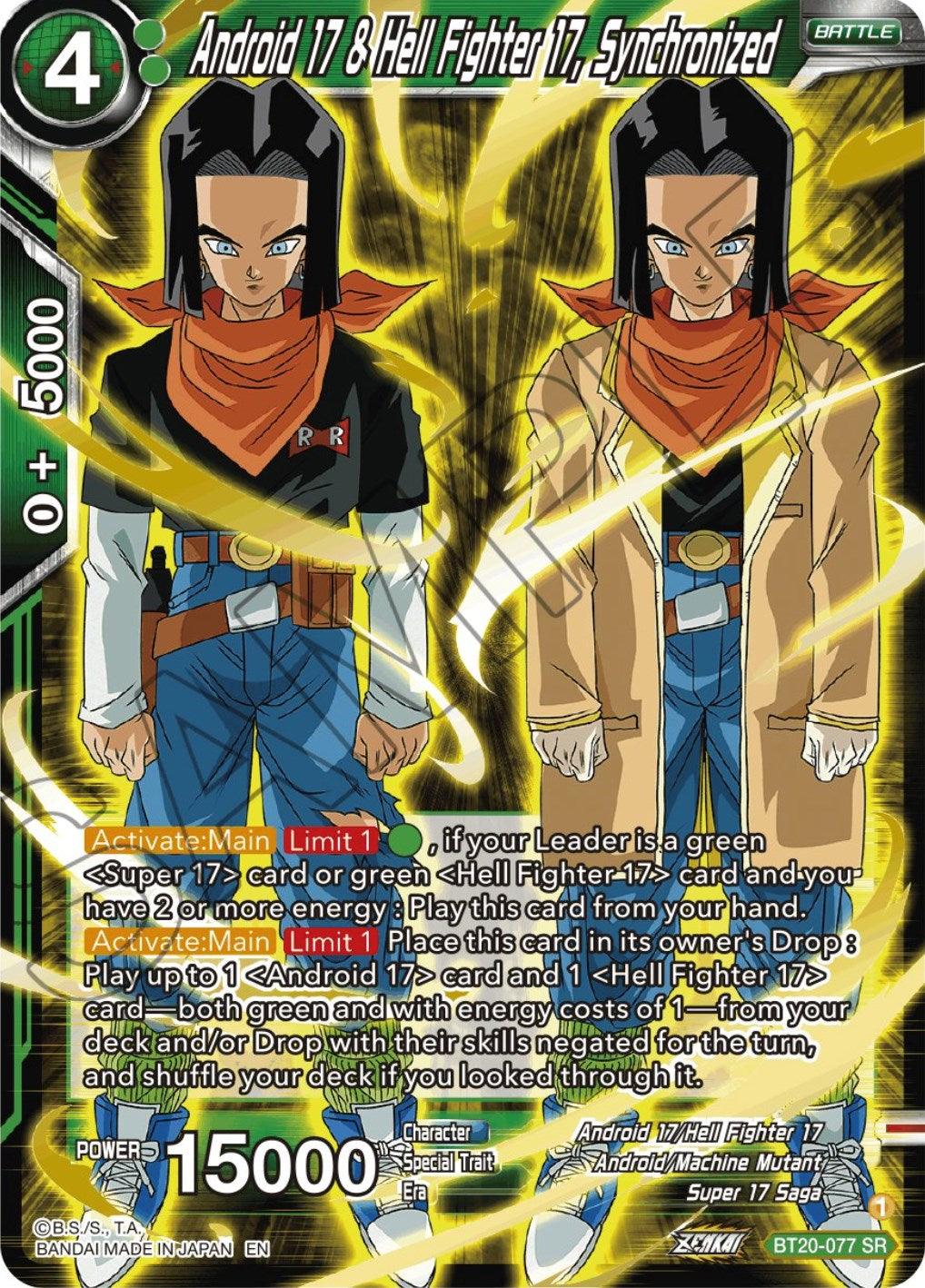 Android 17 & Hell Fighter 17, Synchronized (BT20-077) [Power Absorbed] (ONLINE ORDER ONLY)