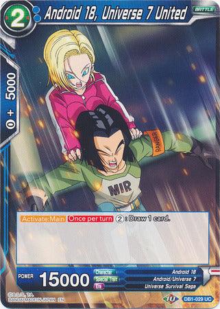 Android 18, Universe 7 United (DB1-029) [Dragon Brawl] (ONLINE ORDER ONLY)