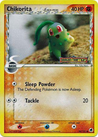 Chikorita (44/101) (Delta Species) (Stamped) [EX: Dragon Frontiers] (Online Only)
