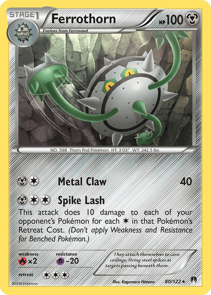 Ferrothorn (80/122) [XY: BREAKpoint] (Online Only)