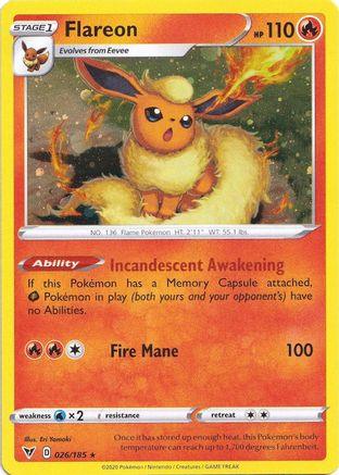 Flareon (026/185) (Cosmos Holo) [Sword & Shield: Vivid Voltage] (Online Only)
