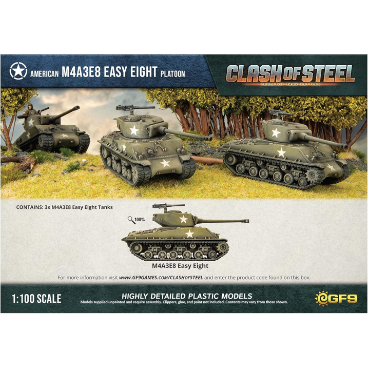 Clash of Steel - American: M4A3E8 Easy Eight Platoon (ONLINE ORDER ONLY)