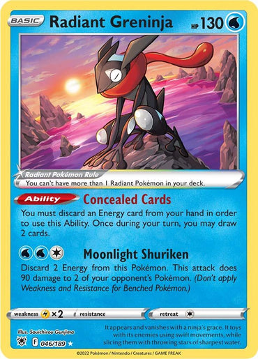 Radiant Greninja (046/189) [Sword & Shield: Astral Radiance] (Online Only)
