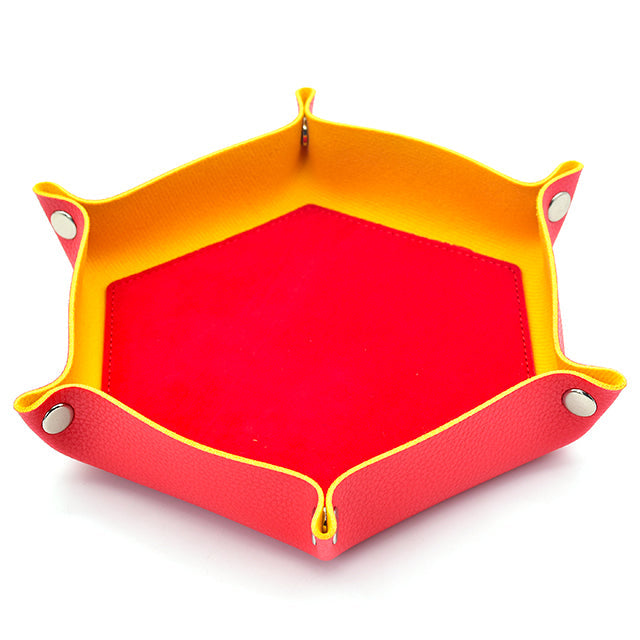 Red/ Yellow Hex Foldable Flannel Tray (Online Only)