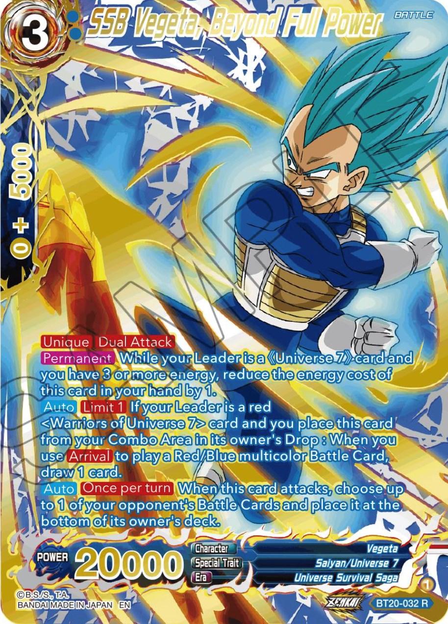 SSB Vegeta, Beyond Full Power (Gold-Stamped) (BT20-032) [Power Absorbed] (ONLINE ORDER ONLY)