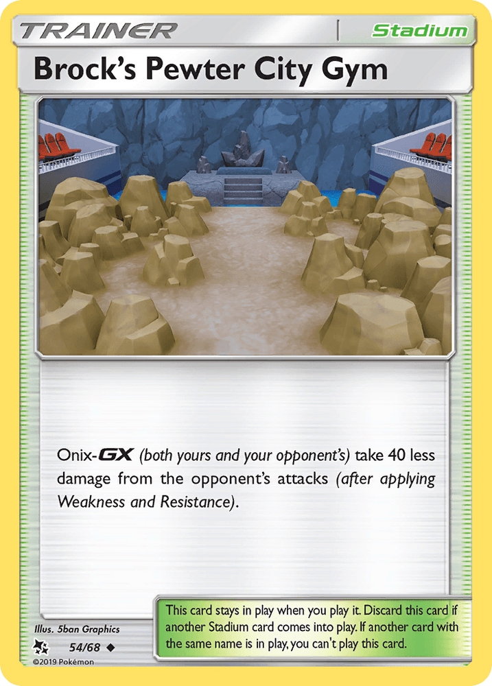 Brock's Pewter City Gym (54/68) [Sun & Moon: Hidden Fates] (Online Only)