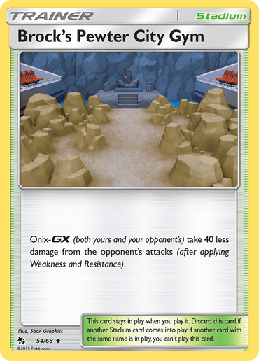 Brock's Pewter City Gym (54/68) [Sun & Moon: Hidden Fates] (Online Only)