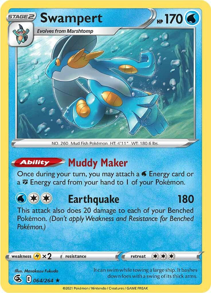 Swampert (064/264) [Sword & Shield: Fusion Strike] (Online Only)