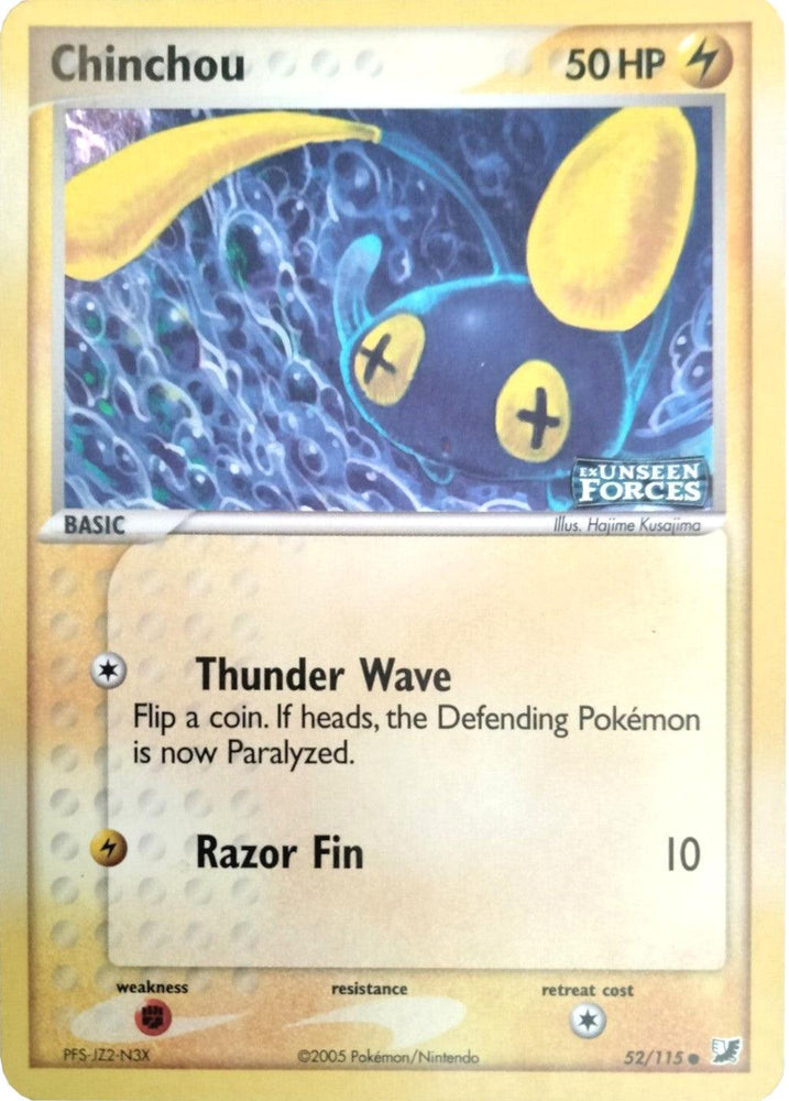 Chinchou (52/115) (Stamped) [EX: Unseen Forces] (Online Only)