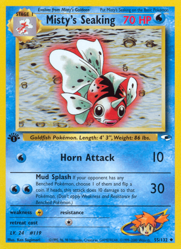 Misty's Seaking (55/132) [Gym Heroes 1st Edition] (Online Only)