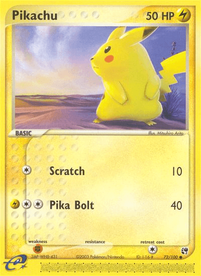 Pikachu (72/100) [EX: Sandstorm] (Online Only)