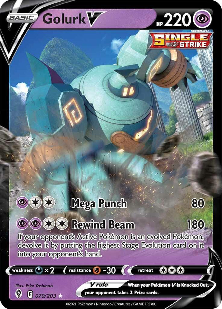 Golurk V (070/203) [Sword & Shield: Evolving Skies] (Online Only)