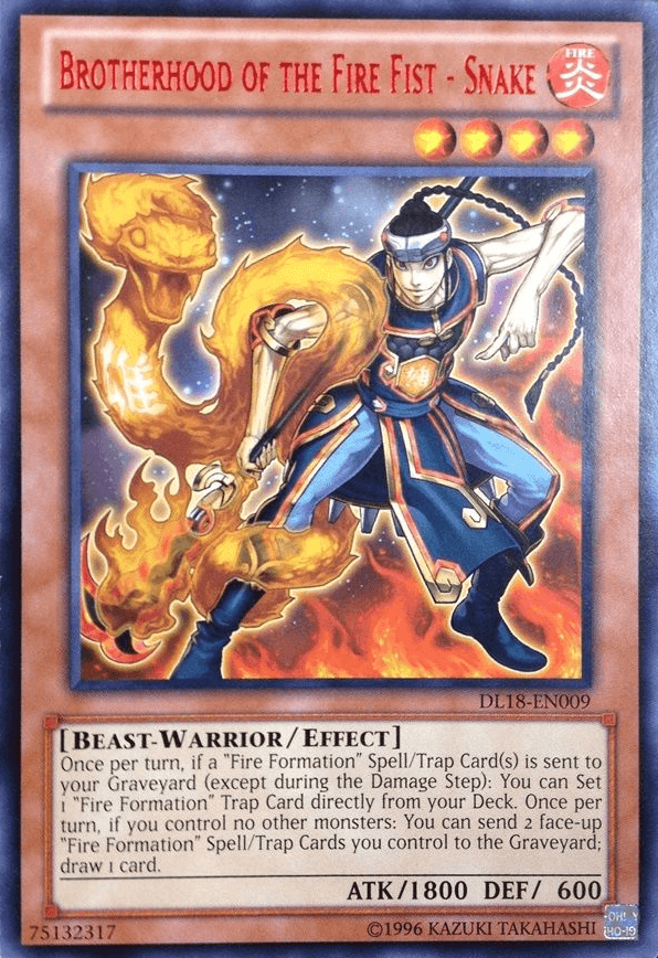 Brotherhood of the Fire Fist - Snake (Red) [DL18-EN009] Rare (ONLINE ORDER ONLY)