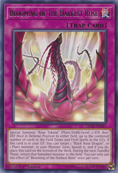Blooming of the Darkest Rose [LED4-EN027] Rare (ONLINE ORDER ONLY)
