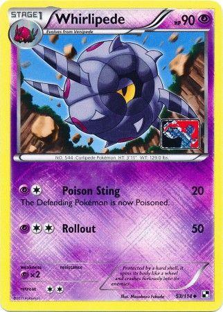 Whirlipede (53/114) (League Promo) [Black & White: Base Set] (Online Only)