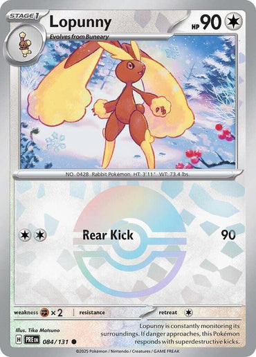 Lopunny (084/131) (Poke Ball Pattern) [Scarlet & Violet: Prismatic Evolutions] (Online Only)